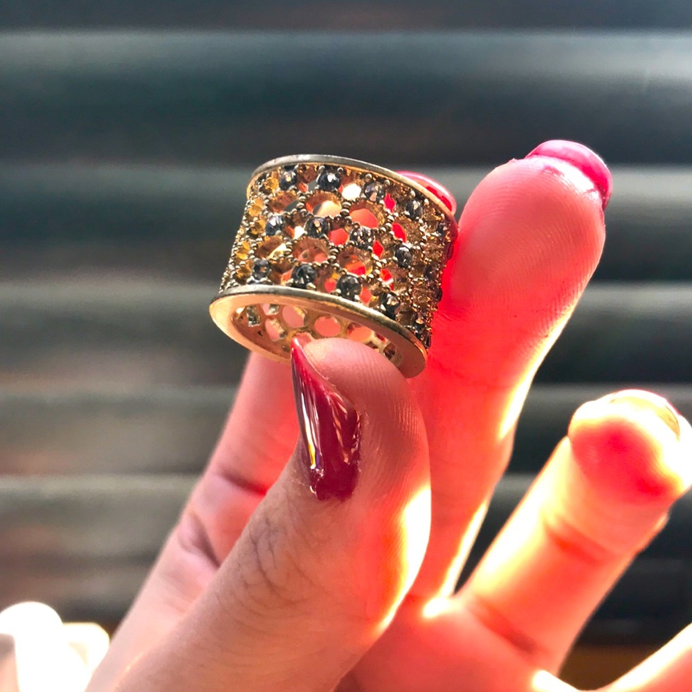 Gold Ring with Studs